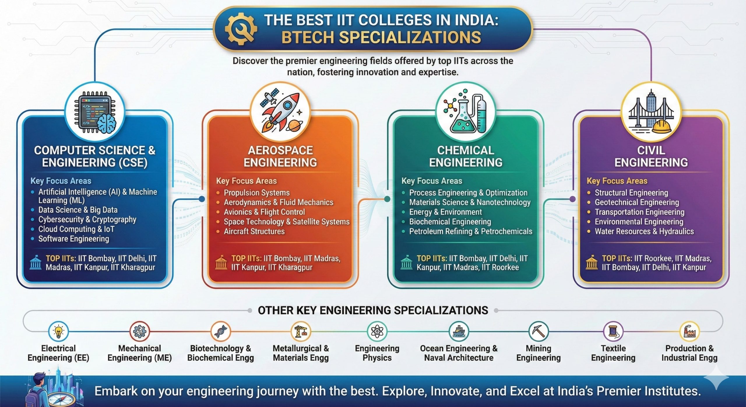 Top Engineering Specializations in IITs
