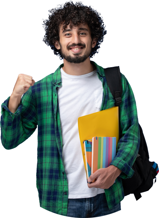 Happy Student with Books