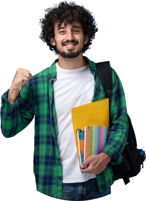 Happy Student with Books